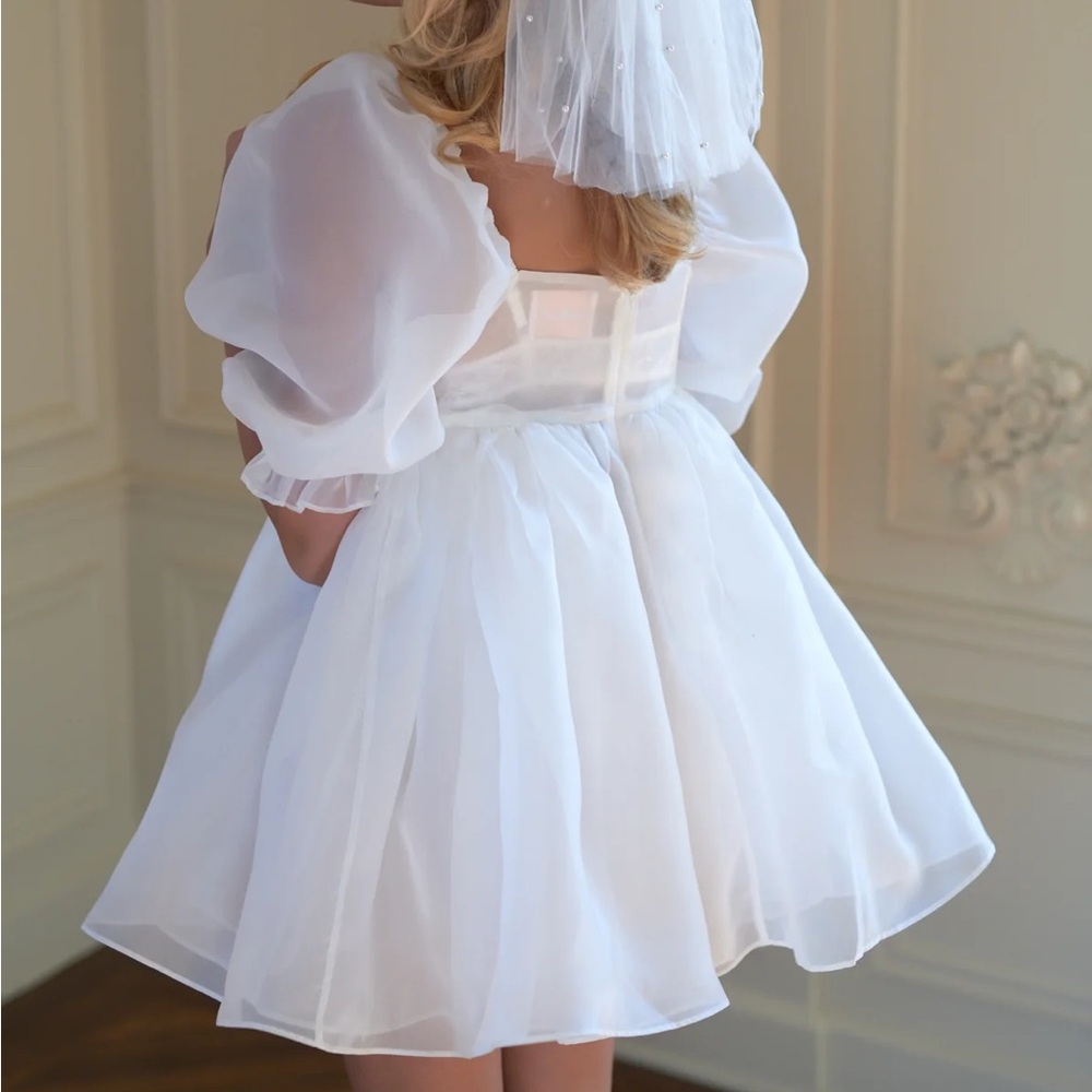 Selkie Ivory Puff Dress (M) - Picture 7 of 16